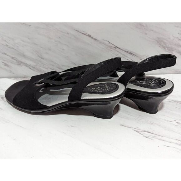 Life Stride Women's Open Toe Soft System Black Fabric Upper Sandal Size 7M - Picture 4 of 7